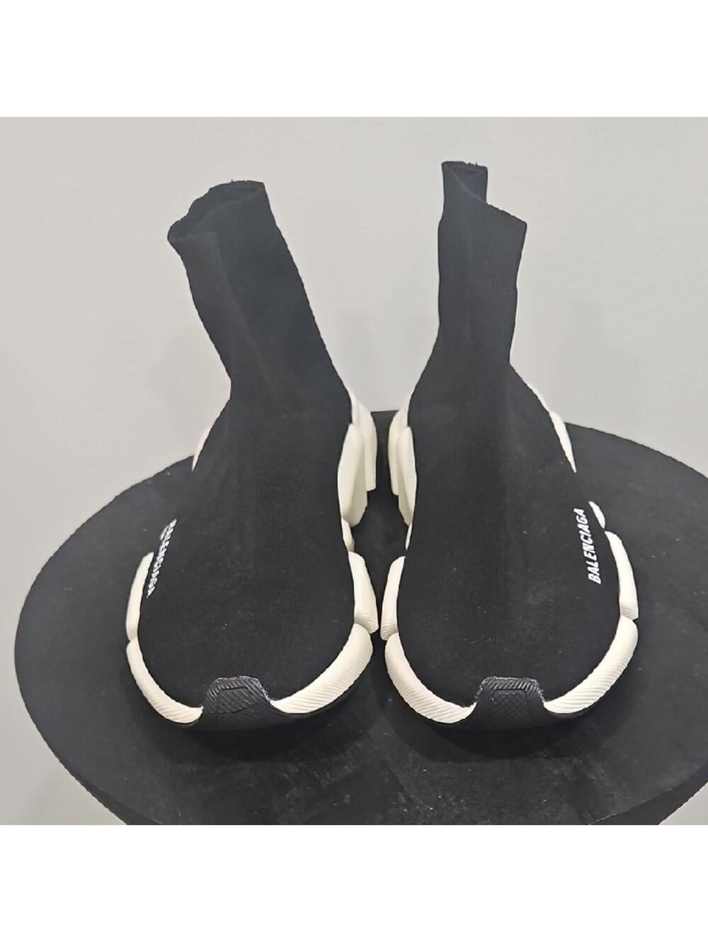 Balenciaga Black and White Women's Sock Sneakers